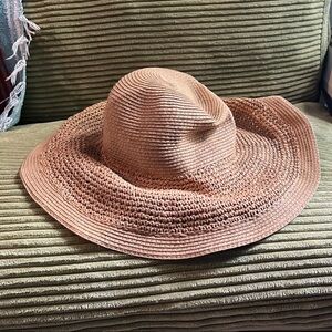 J. Crew Stylish Tan Wide-Brim Straw Sun Hat